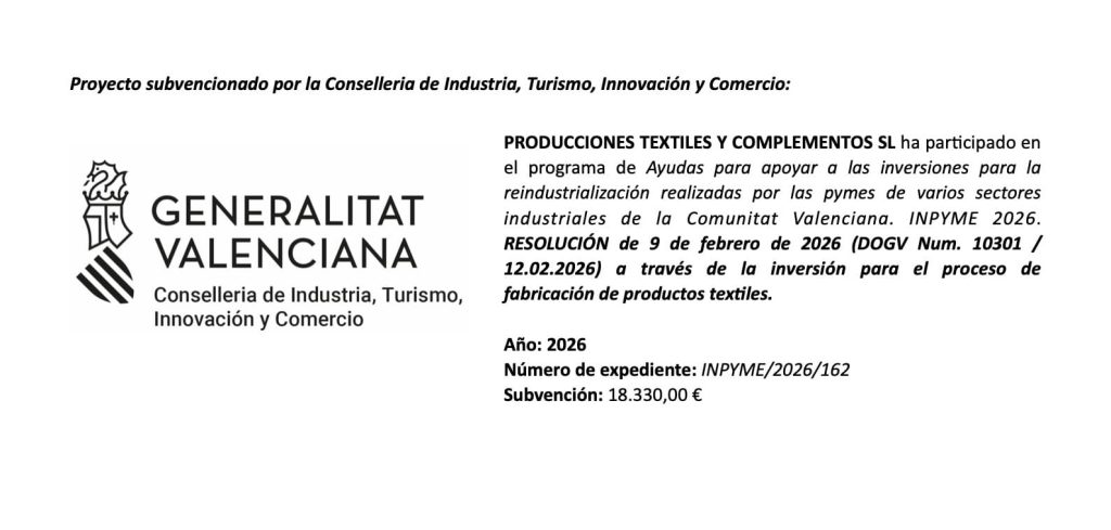 Subvencion INPYME Reindustrializacion